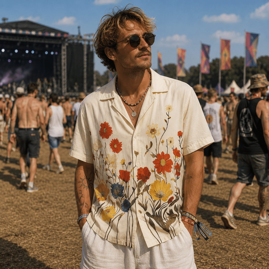 Festival Hemd Herren Floral - FestivalStuff