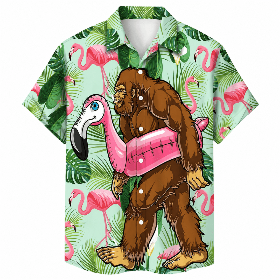 Festival Hemd Herren Monkey Flamingo - FestivalStuff
