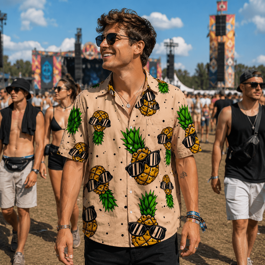Festival Hemd Herren Pineapple Shades - FestivalStuff