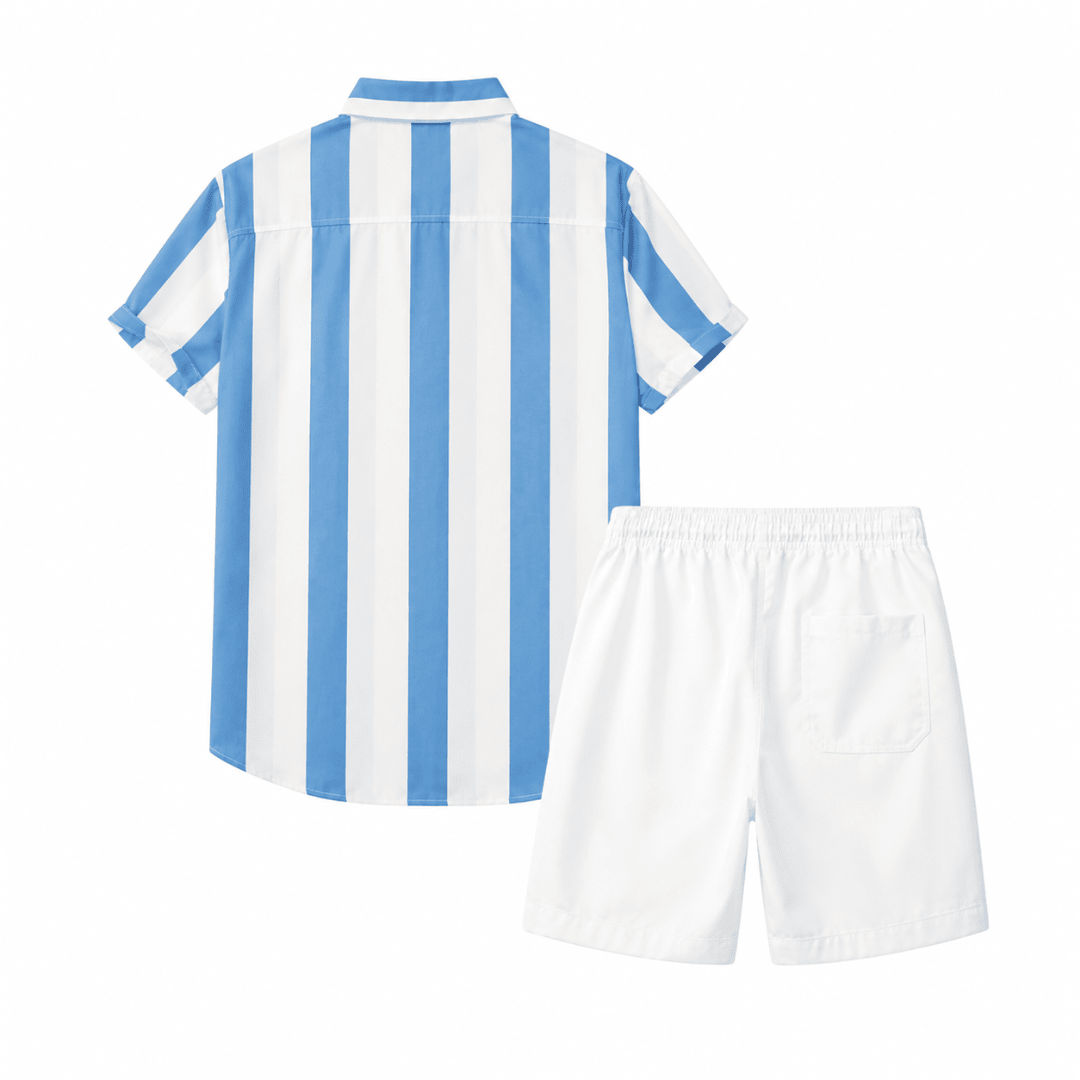 Festival Outfit 2 - teilig Blue - White Stripes - FestivalStuff