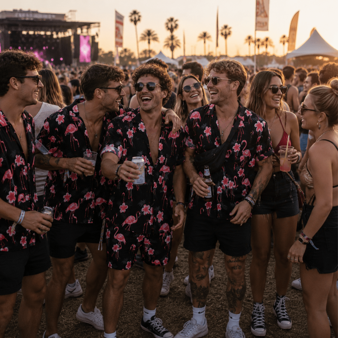 Festival Outfit 2 - teilig Red Flamingo - FestivalStuff