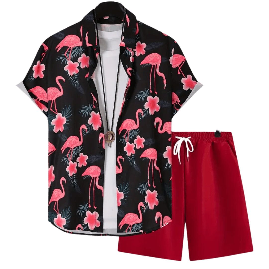 Festival Outfit 2 - teilig Red Flamingo - FestivalStuff