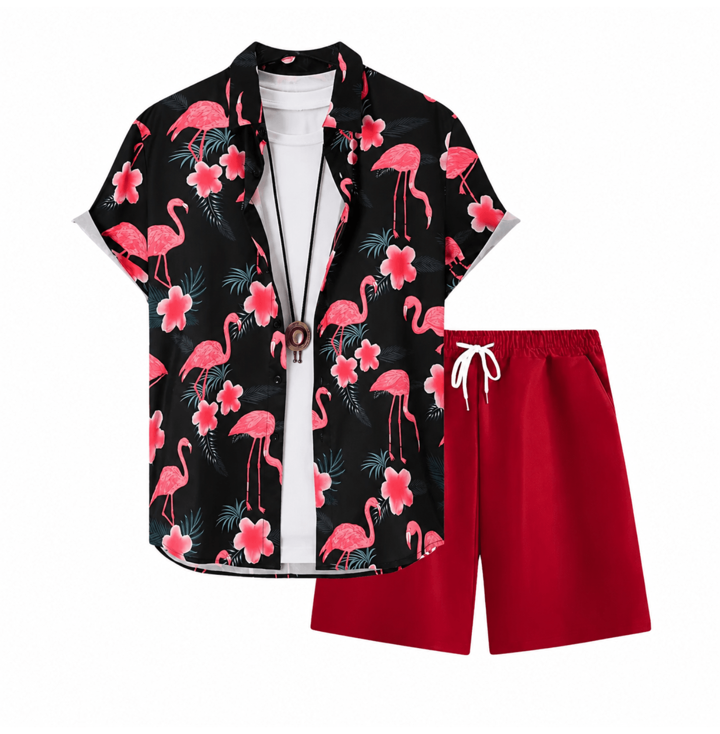 Festival Outfit 2 - teilig Red Flamingo - FestivalStuff