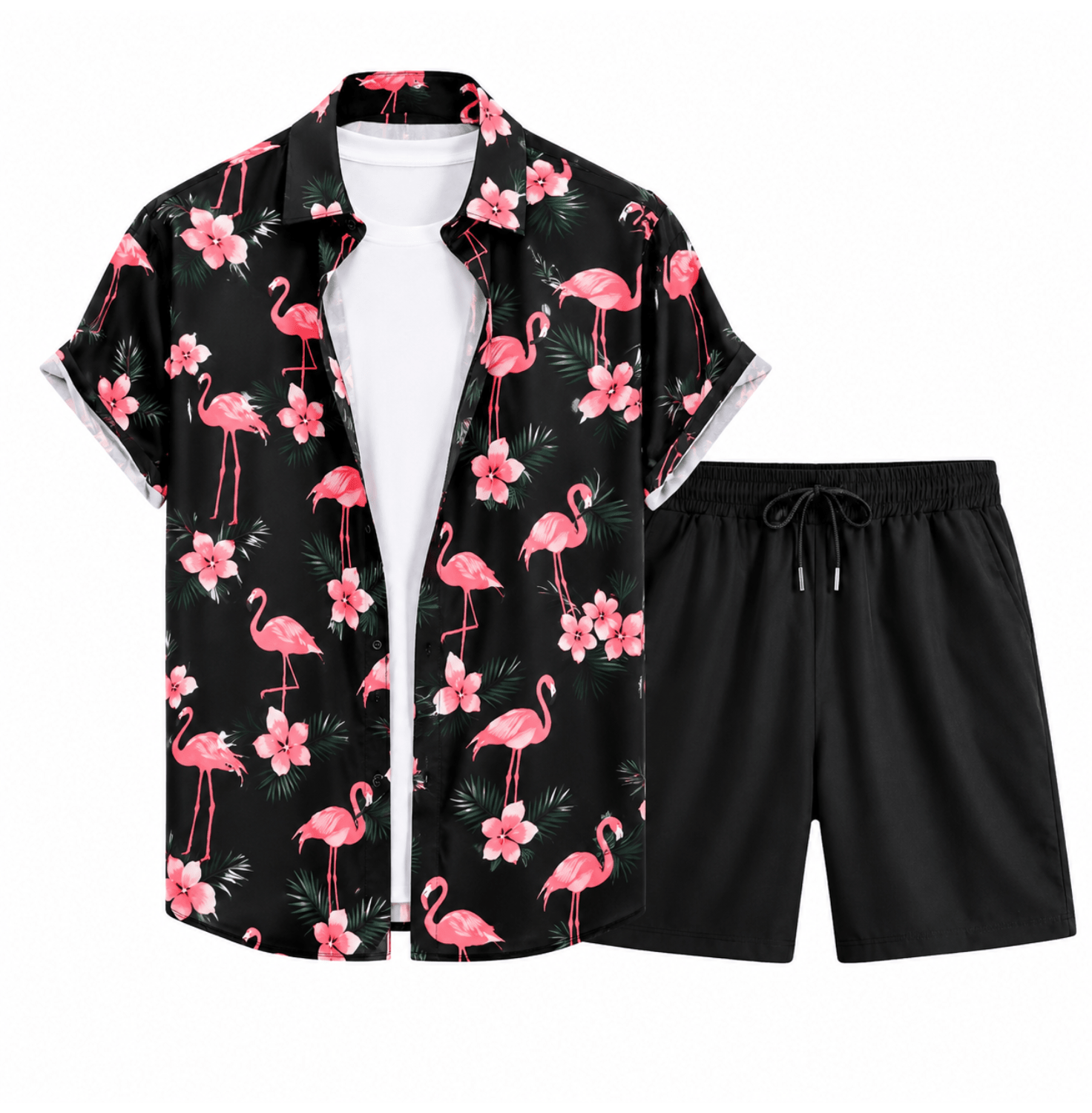Festival Outfit Black Flamingo 2 - teilig - FestivalStuff