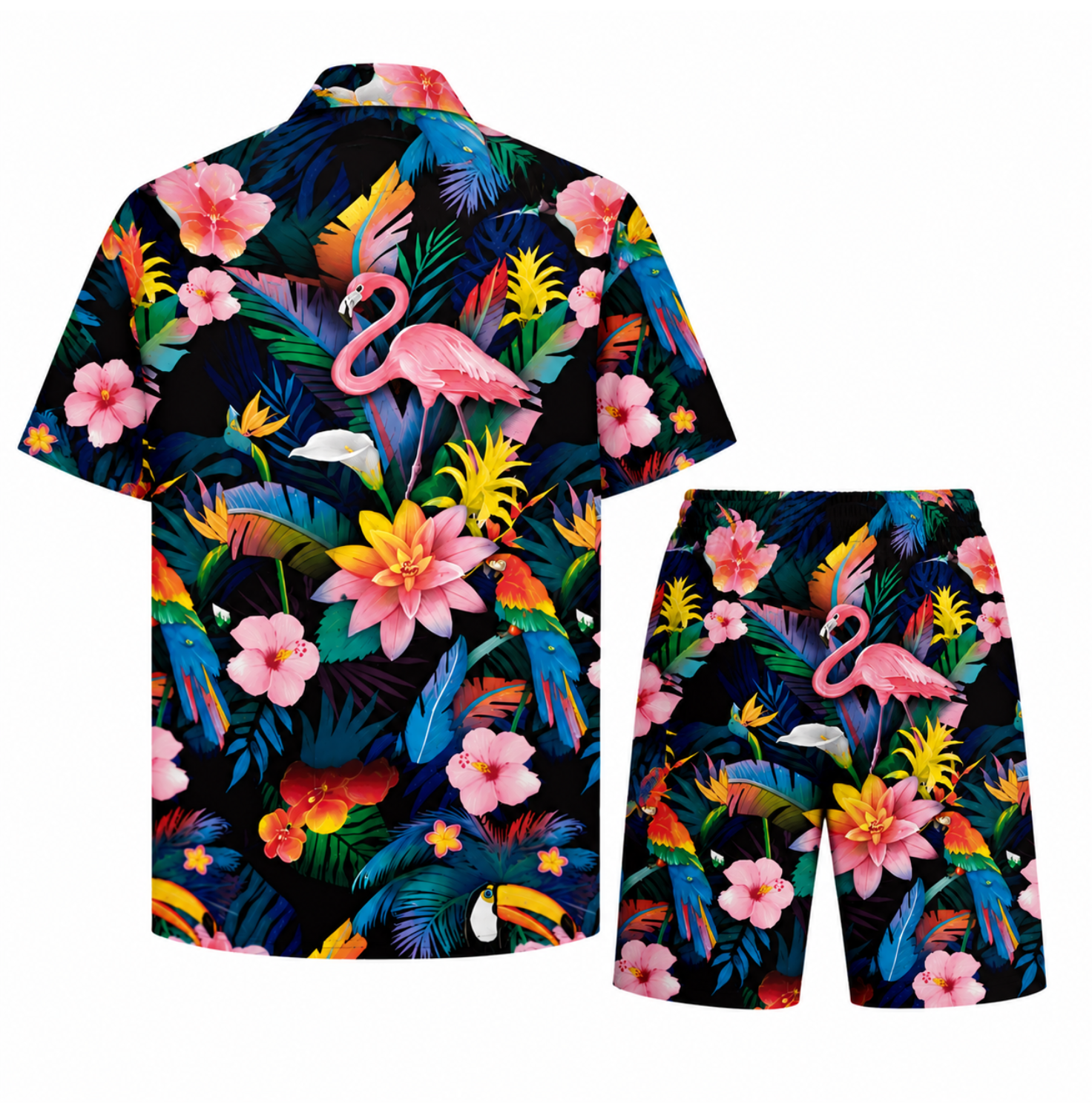 Festival Outfit Exotic Bloom 2 - teilig Herren Tropical Set - FestivalStuff