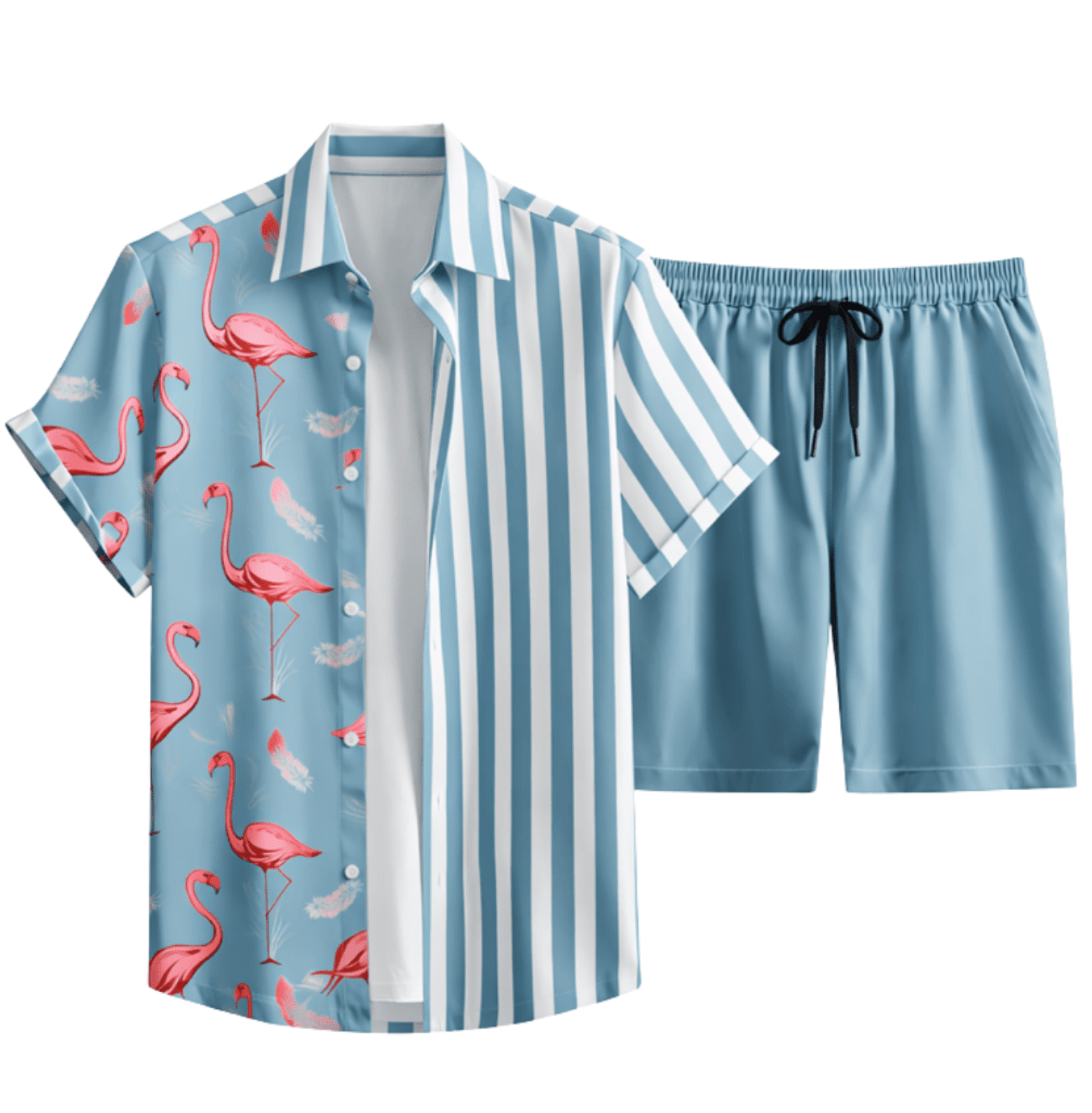 Festival Outfit Flamingo 2 - teiliges Blau - FestivalStuff