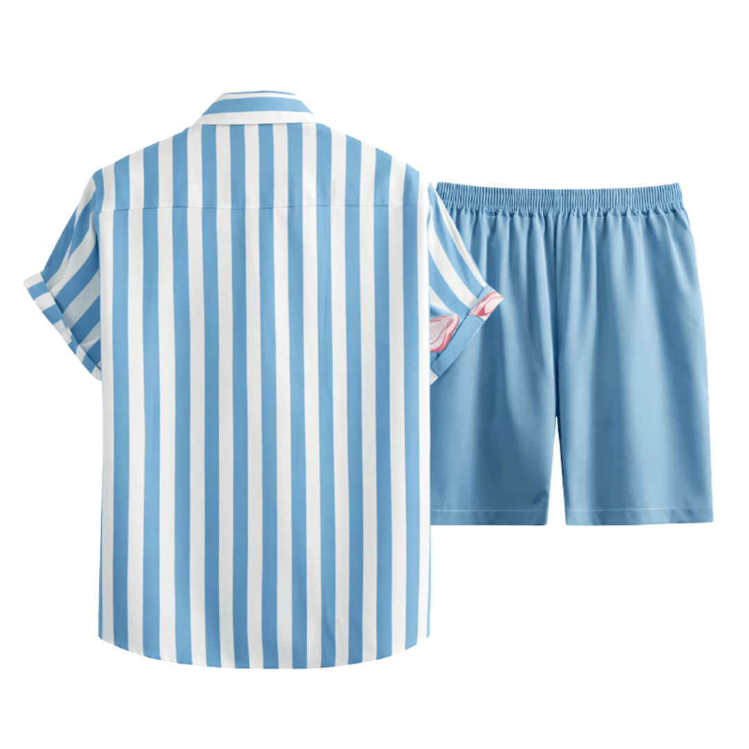 Festival Outfit Flamingo 2 - teiliges Blau - FestivalStuff
