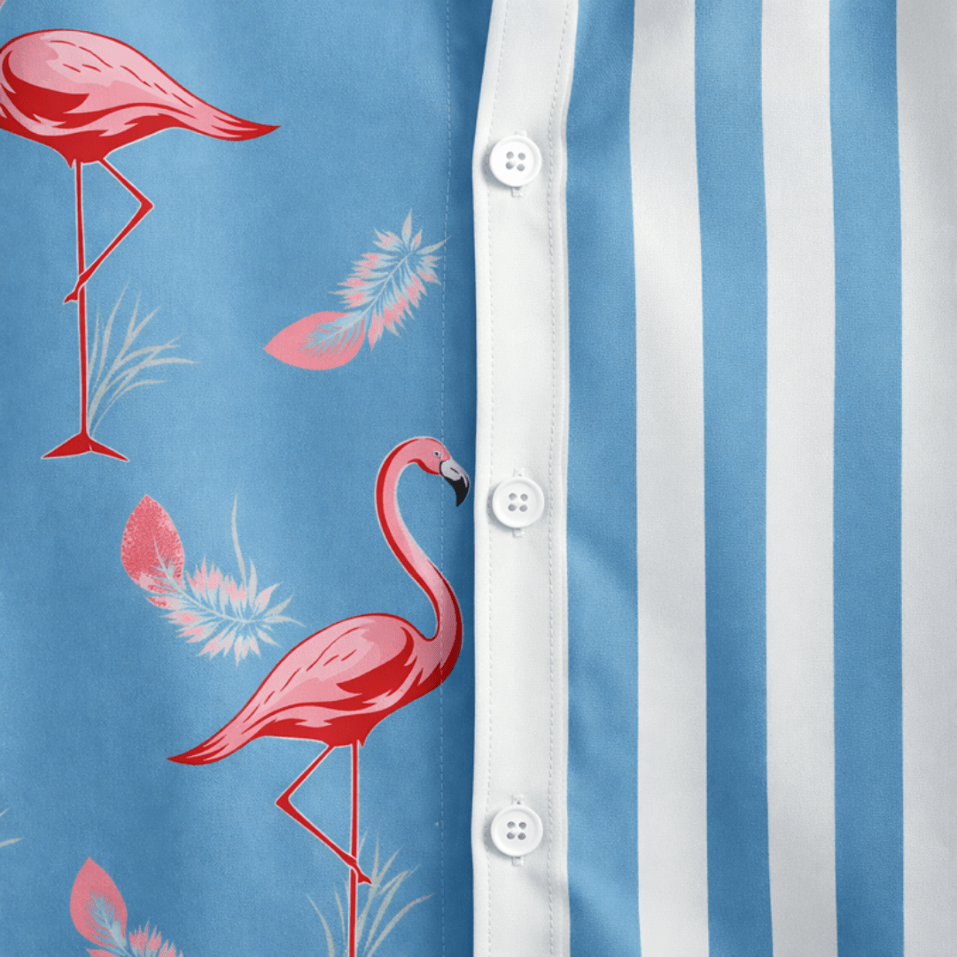 Festival Outfit Flamingo 2 - teiliges Blau - FestivalStuff