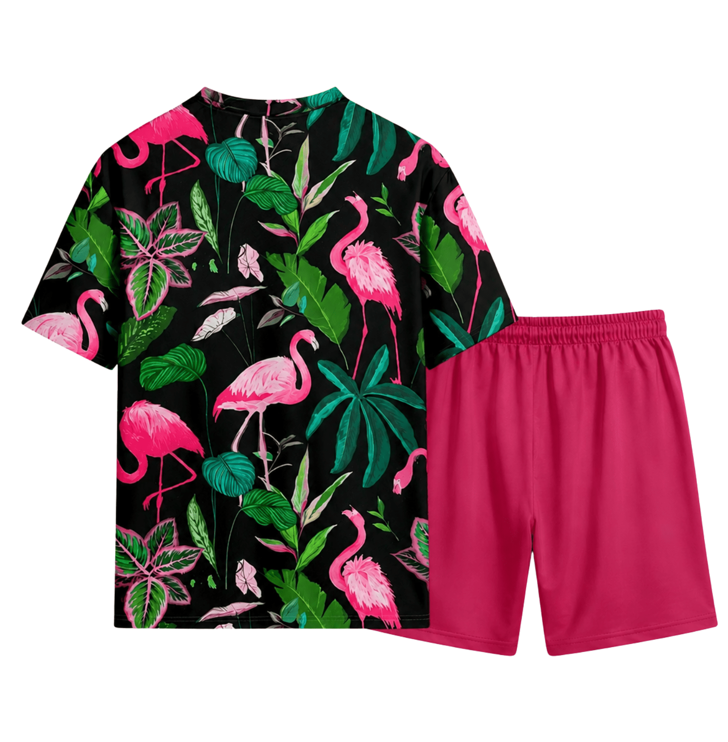 Festival Outfit Flamingo Jungle T-Shirt 2 - teilig - FestivalStuff