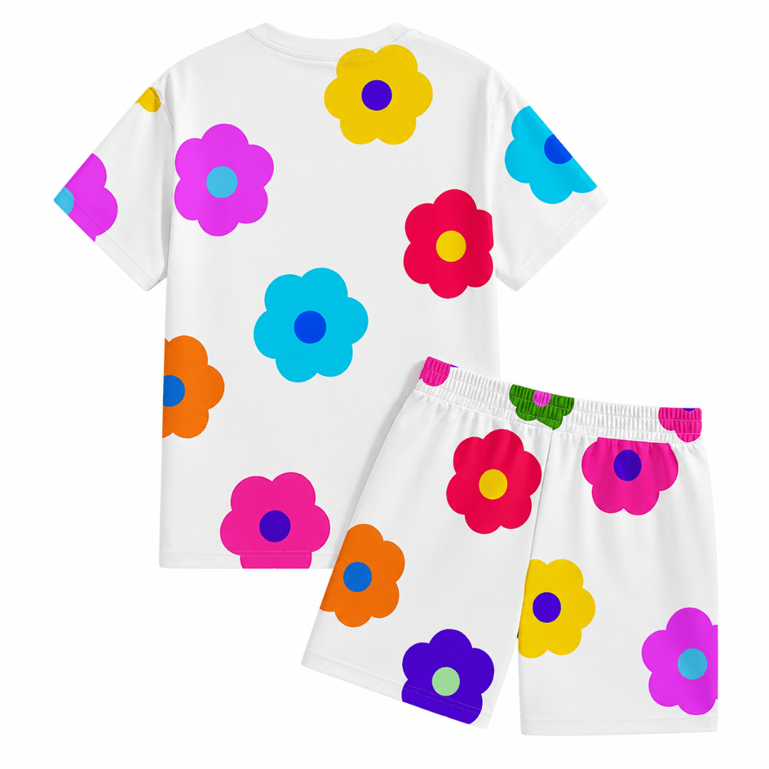 Festival Outfit Flower Pop Weiß 2 - teilig - FestivalStuff