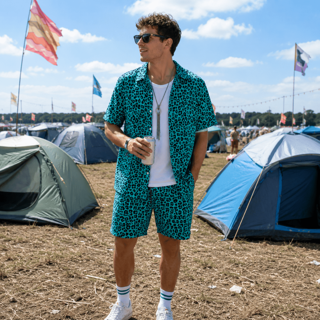 Festival Outfit Neo Leo Aqua 2 - teilig - FestivalStuff