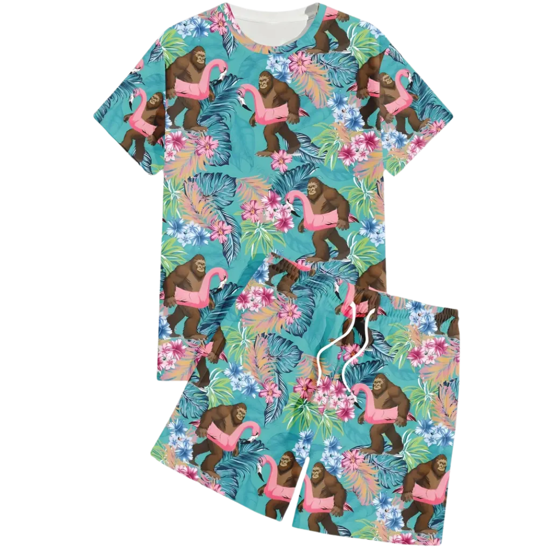 Festival T-Shirt Outfit Beach Monkey 2 - teilig - FestivalStuff