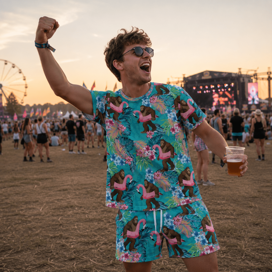 Festival T-Shirt Outfit Beach Monkey 2 - teilig - FestivalStuff
