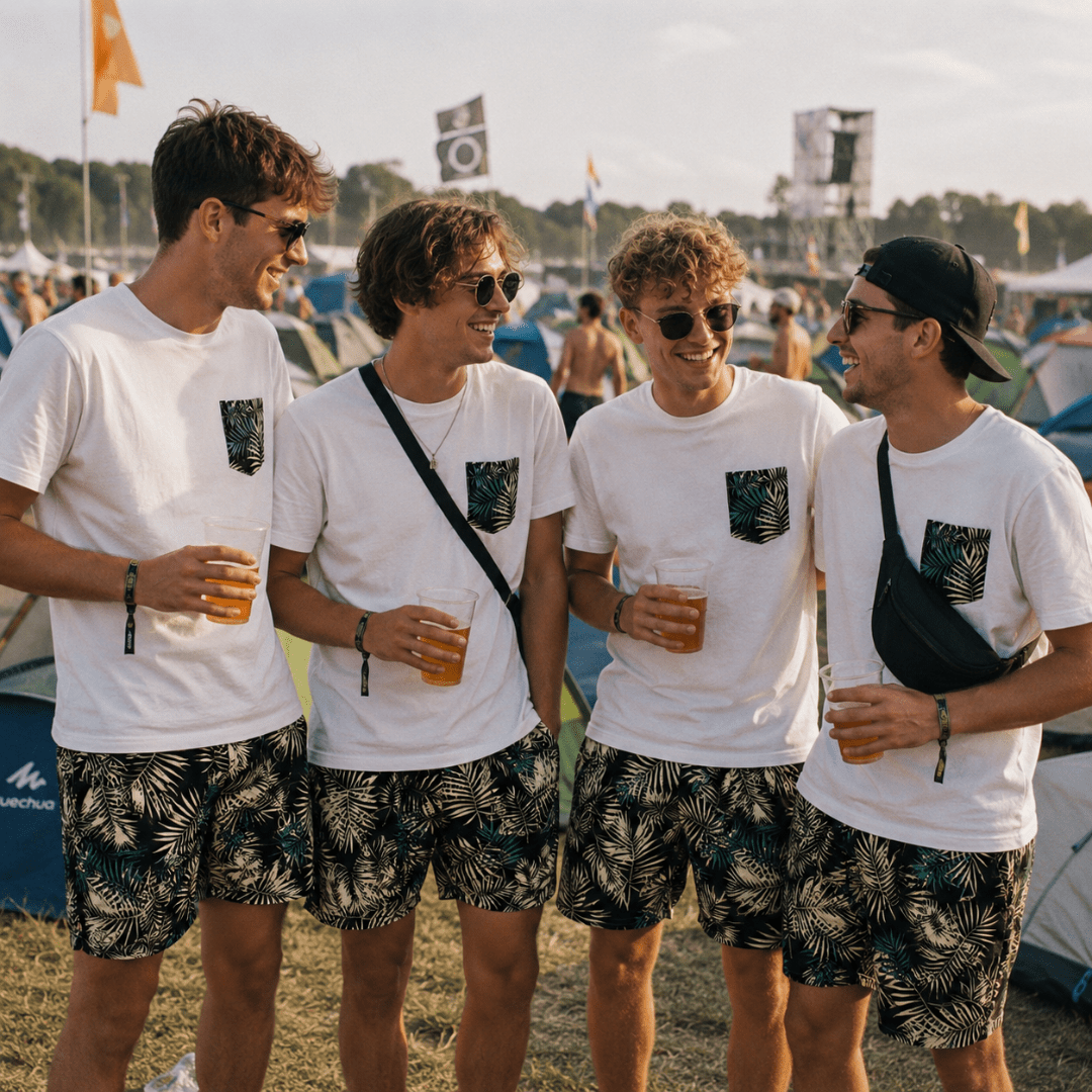Festival T-Shirt Outfit Jungle Leafs 2 - teilig - FestivalStuff