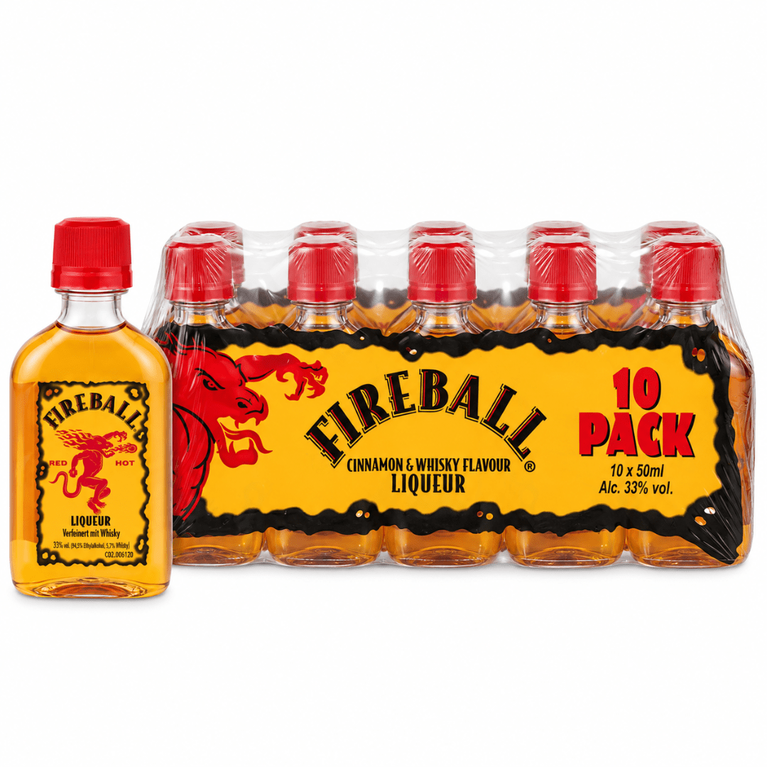 Fireball Whisky Zimt Likör Mini PET 12× 0,05 l - FestivalStuff