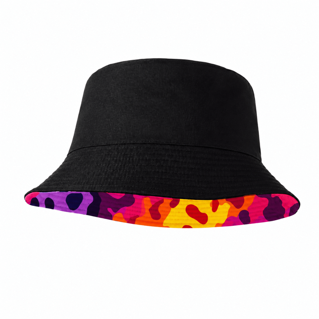 Fischerhut Leo Multi Colour – Wendbarer Bucket Hat - FestivalStuff