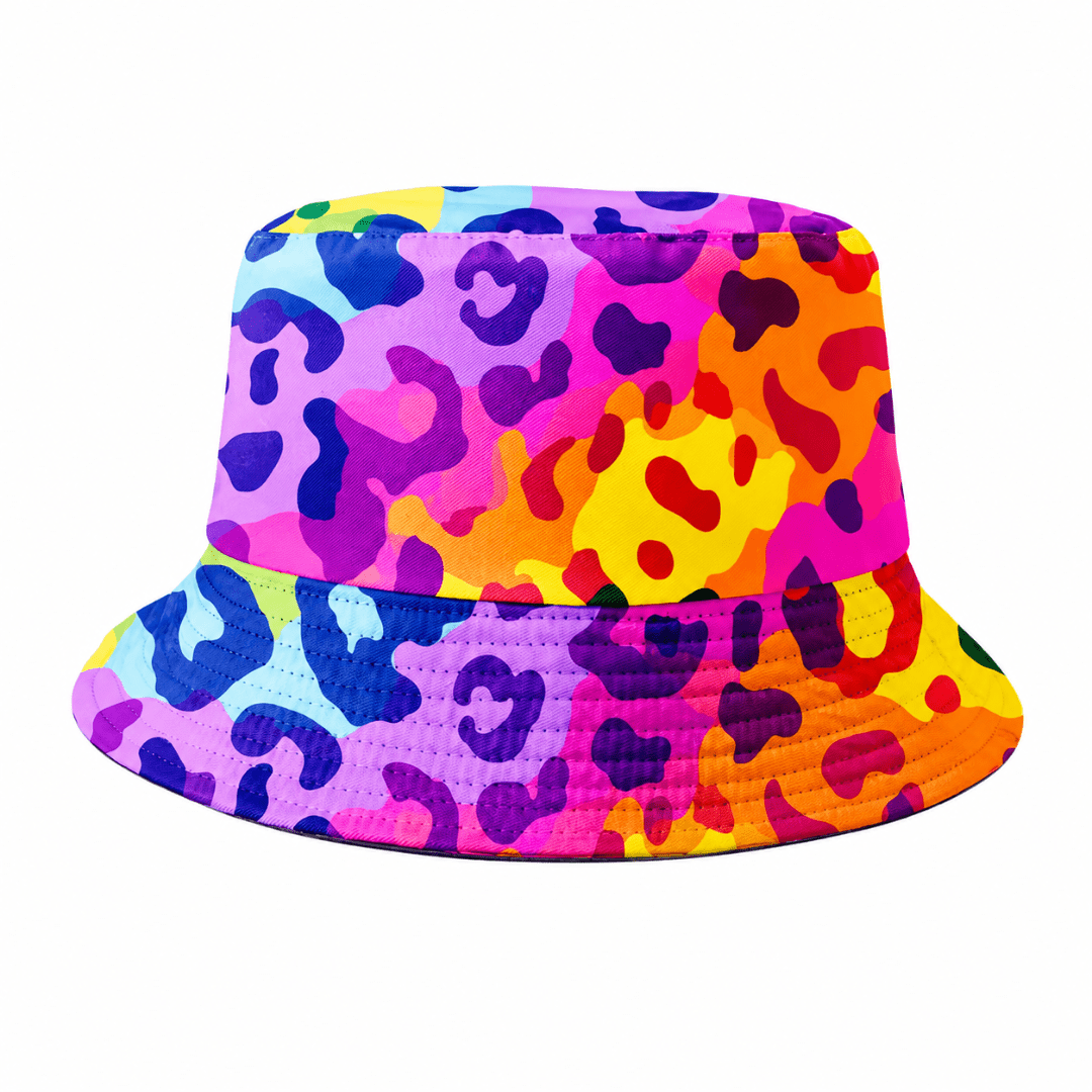Fischerhut Leo Multi Colour – Wendbarer Bucket Hat - FestivalStuff