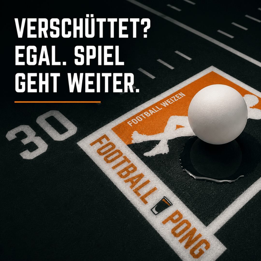 Footballpong Starterset mit Spielmatte, 50 Bechern & 6 Bällen - FestivalStuff