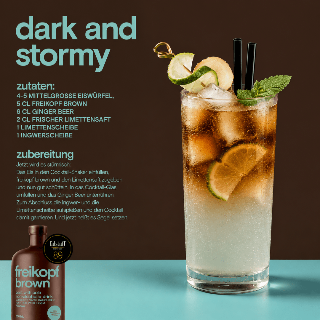 Freikopf Brown 500 ml – Alkoholfreier Rum - FestivalStuff
