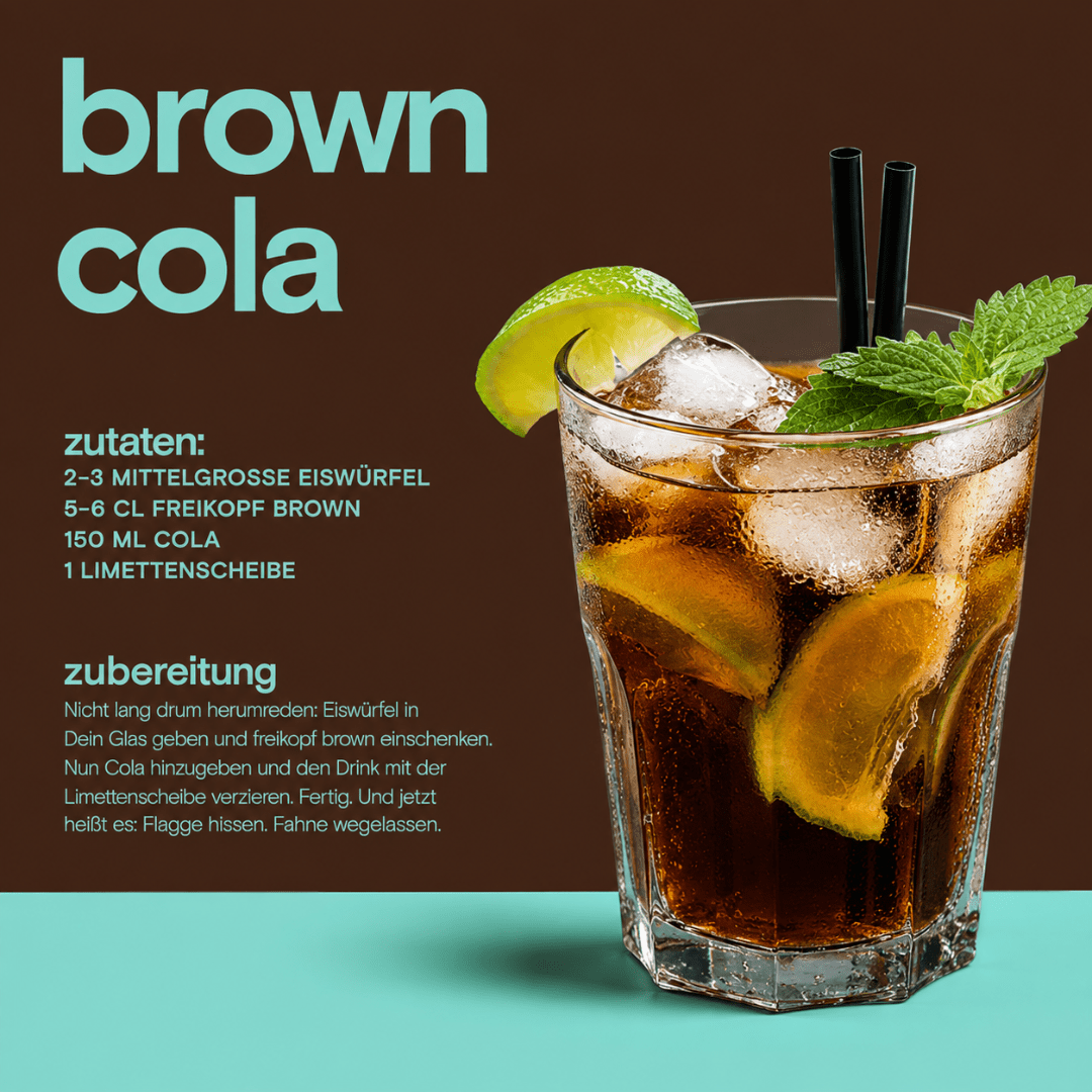 Freikopf Brown 500 ml – Alkoholfreier Rum - FestivalStuff