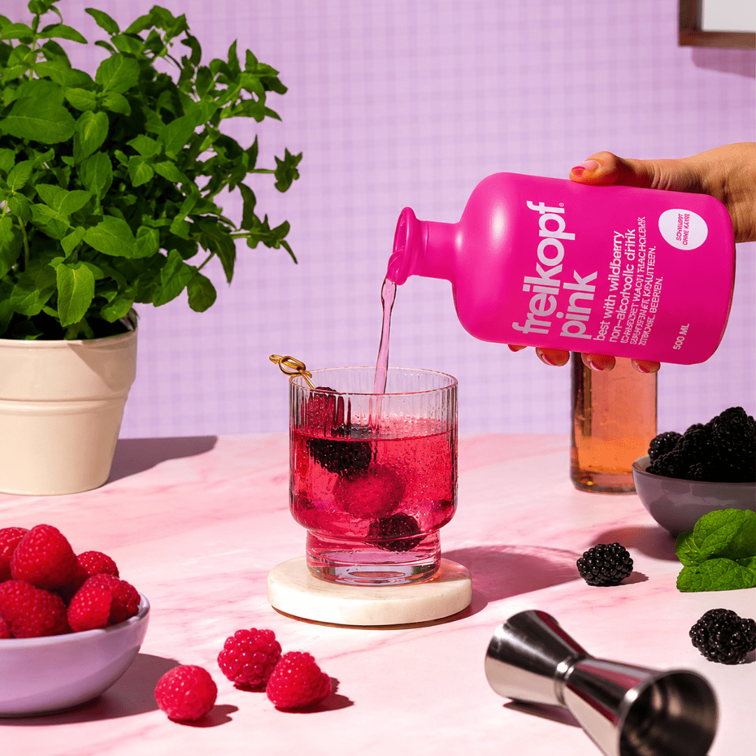 Freikopf Pink 500 ml – Alkoholfreie Wildberry-Mixbasis - FestivalStuff