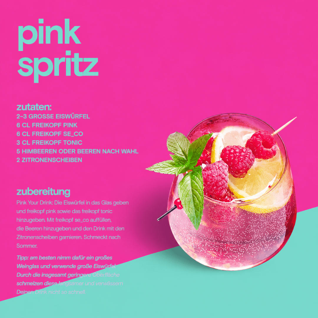 Freikopf Pink 500 ml – Alkoholfreie Wildberry-Mixbasis - FestivalStuff