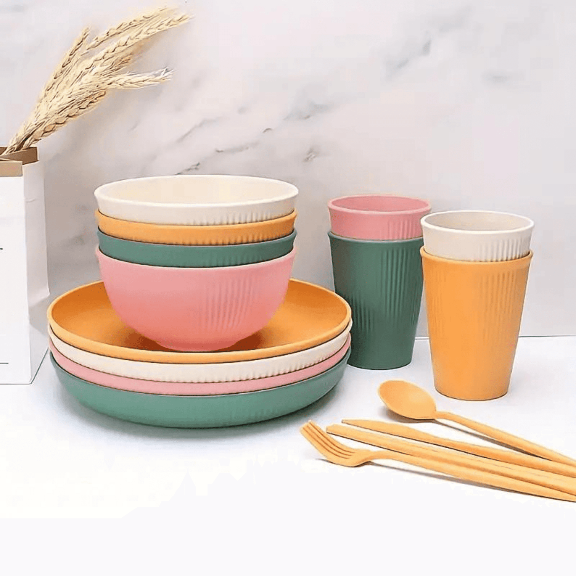 Geschirr - und Besteck Set 8 - teilig - FestivalStuff