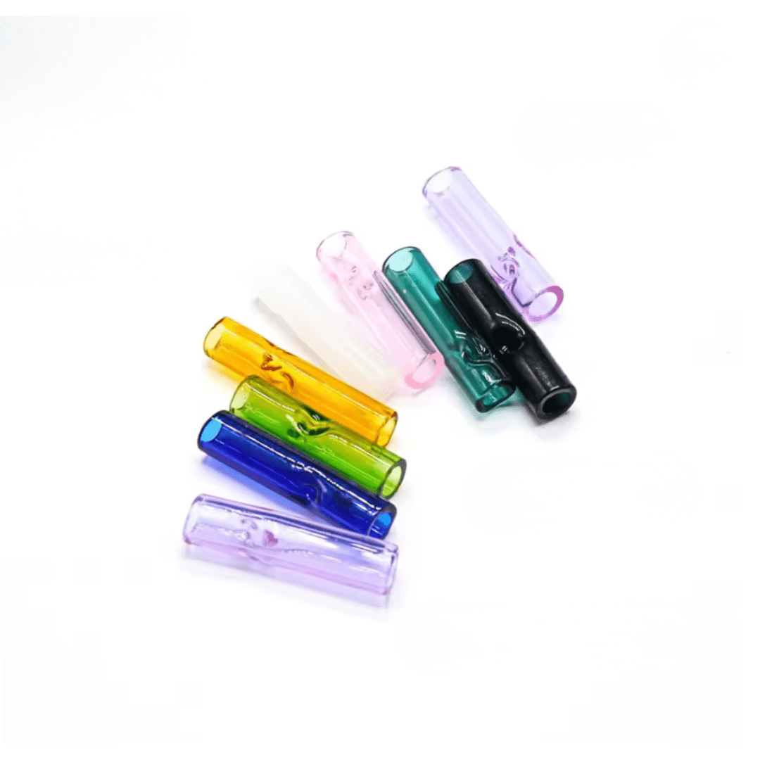 Glas Filter Tip 8 mm rund – Wiederverwendbares Rauchmundstück - FestivalStuff