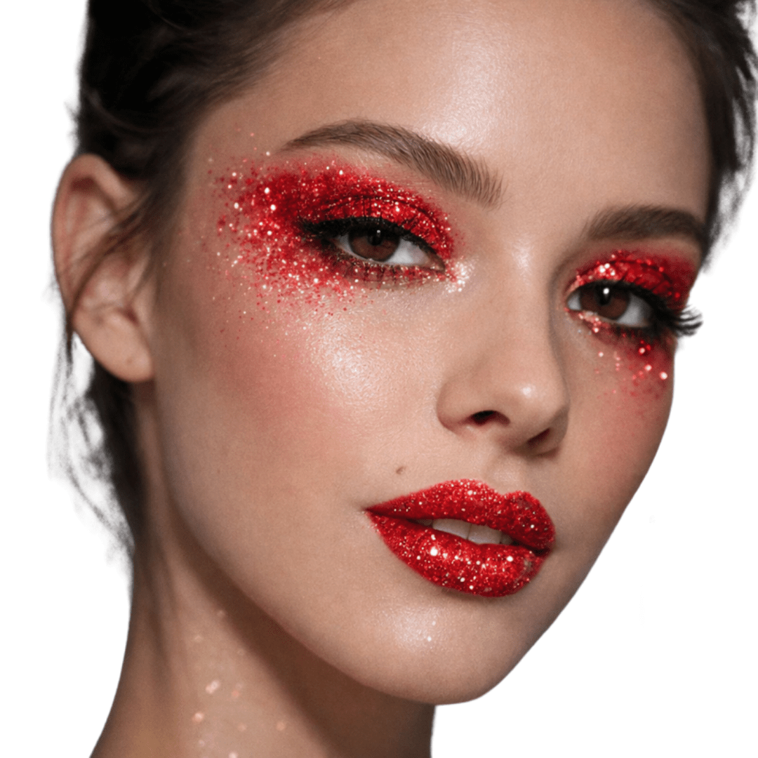 Glitter Make - up Rot - FestivalStuff