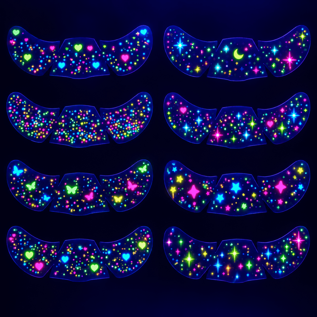 Glow in the Dark Sommersprossen Tattoos - FestivalStuff