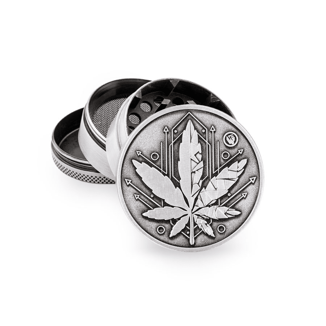 Grinder Silver Geometrical Leaf - FestivalStuff