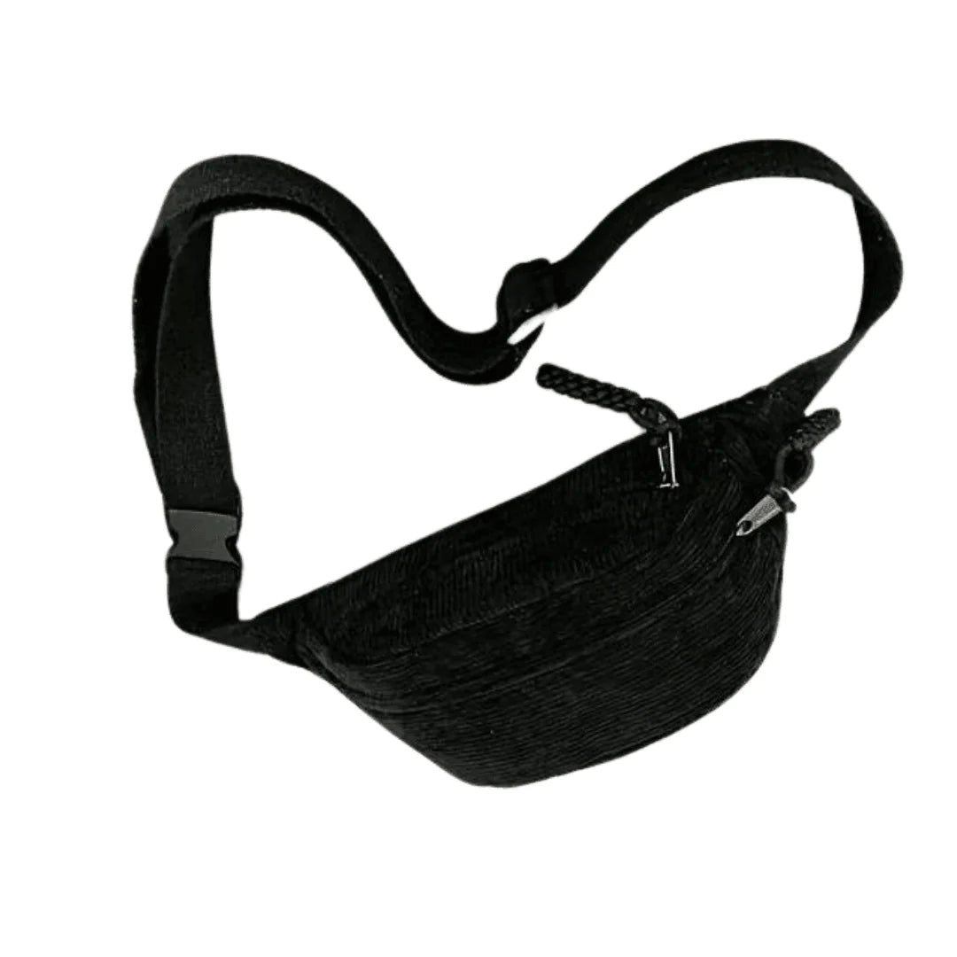 Große Cord Bauchtasche mit drei Fächern - FestivalStuff