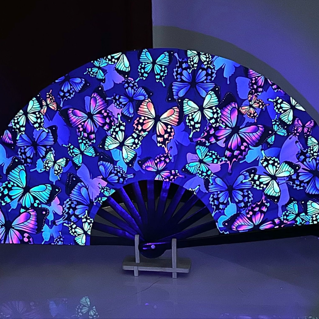 Großer Fächer 60cm Butterfly - FestivalStuff