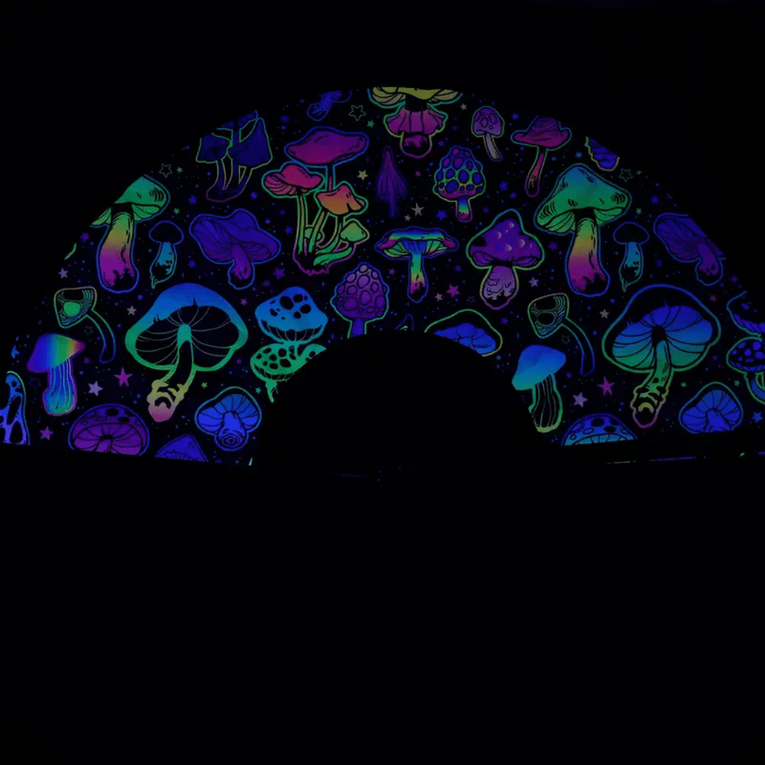 Großer Fächer 64cm MUSHROOMs  2 - FestivalStuff
