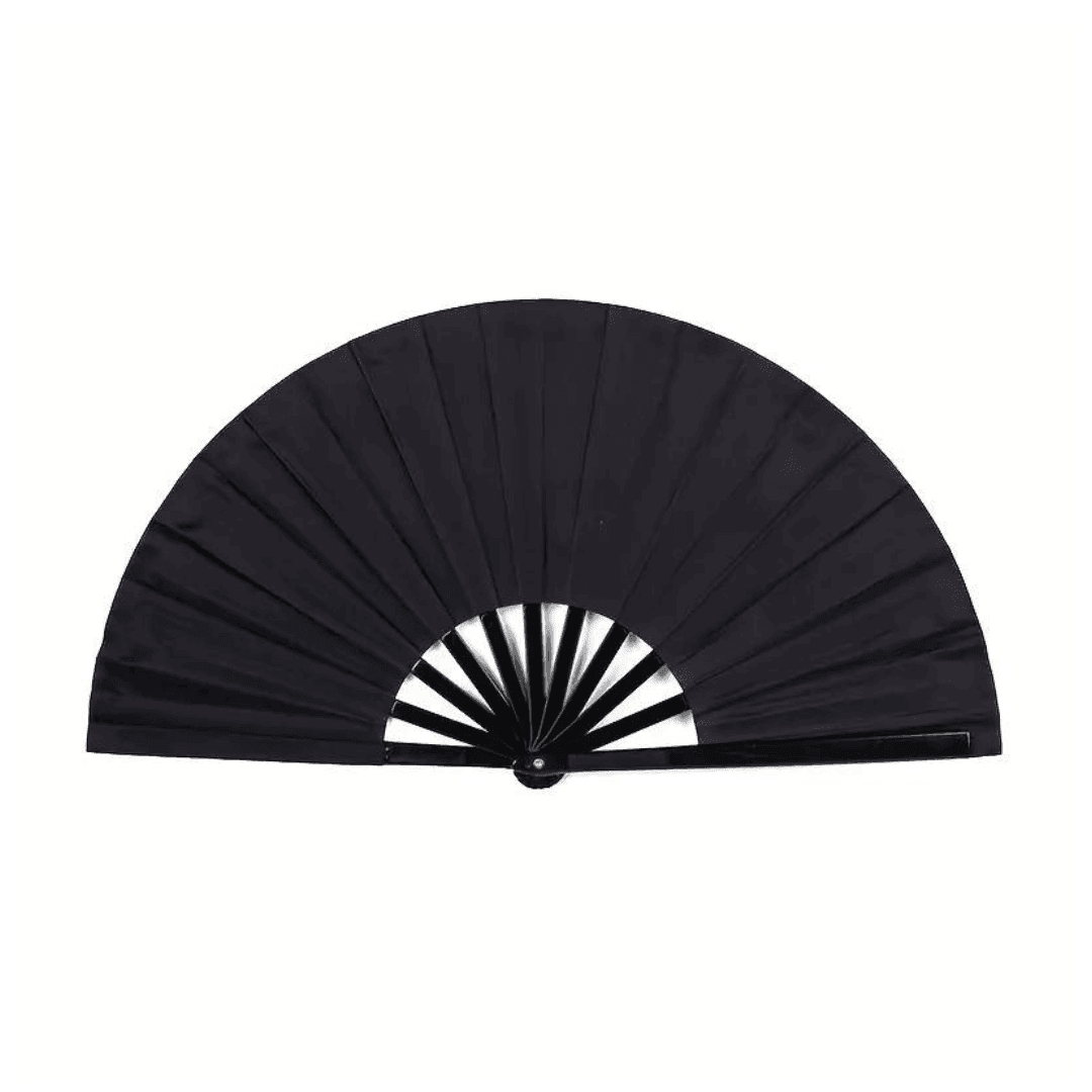 Großer Fächer 64cm Schwarz - FestivalStuff