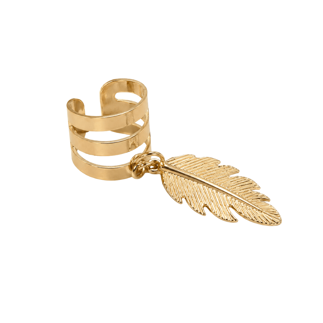 Haar Clips Feder Gold - FestivalStuff