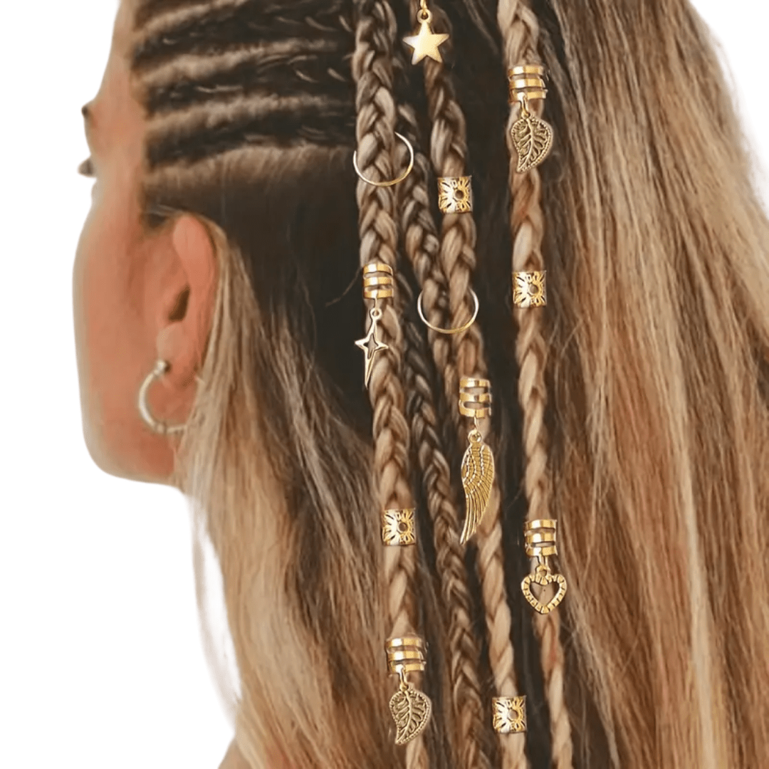 Haar Clips Golden Charms - FestivalStuff