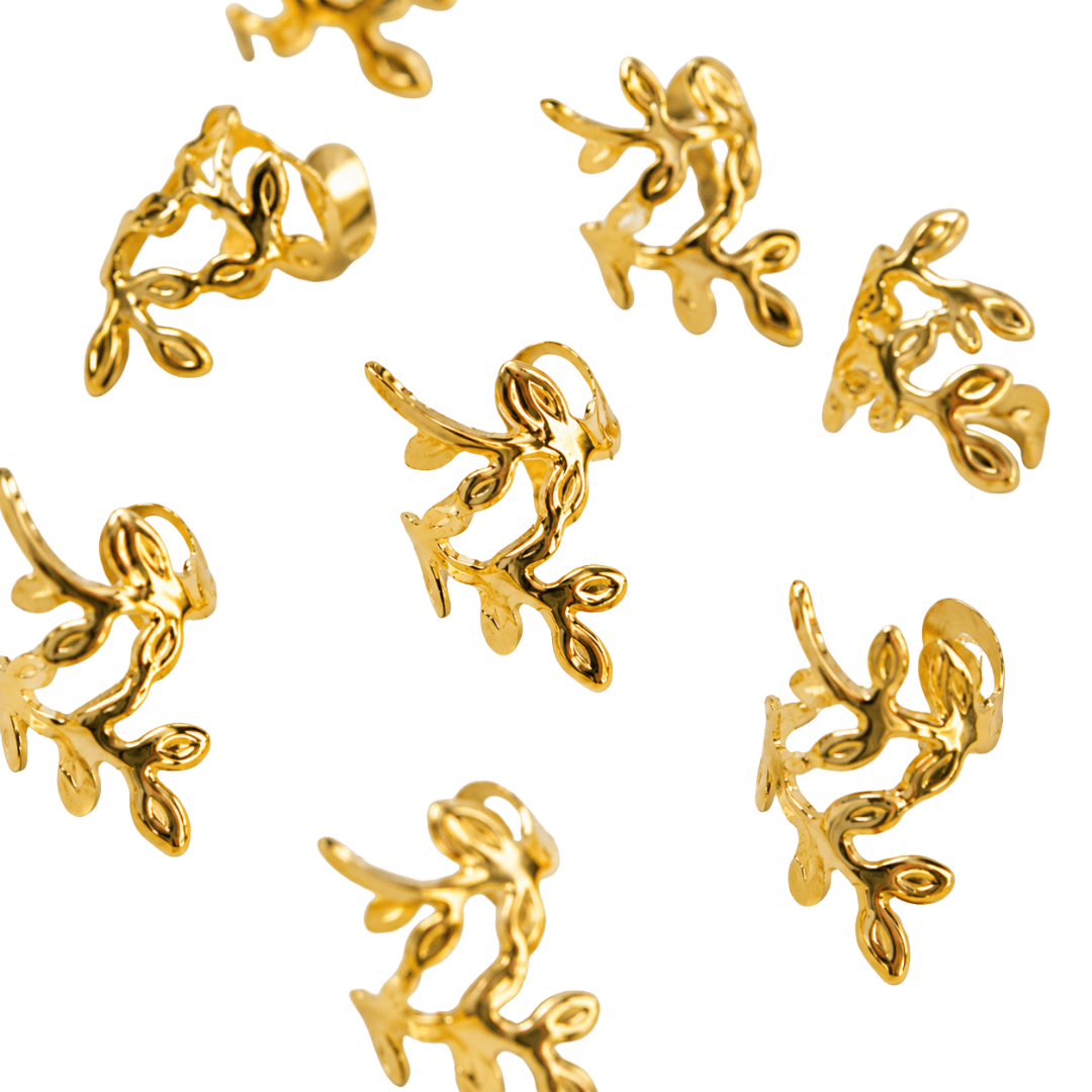 Haar Clips Weinblatt Gold - FestivalStuff