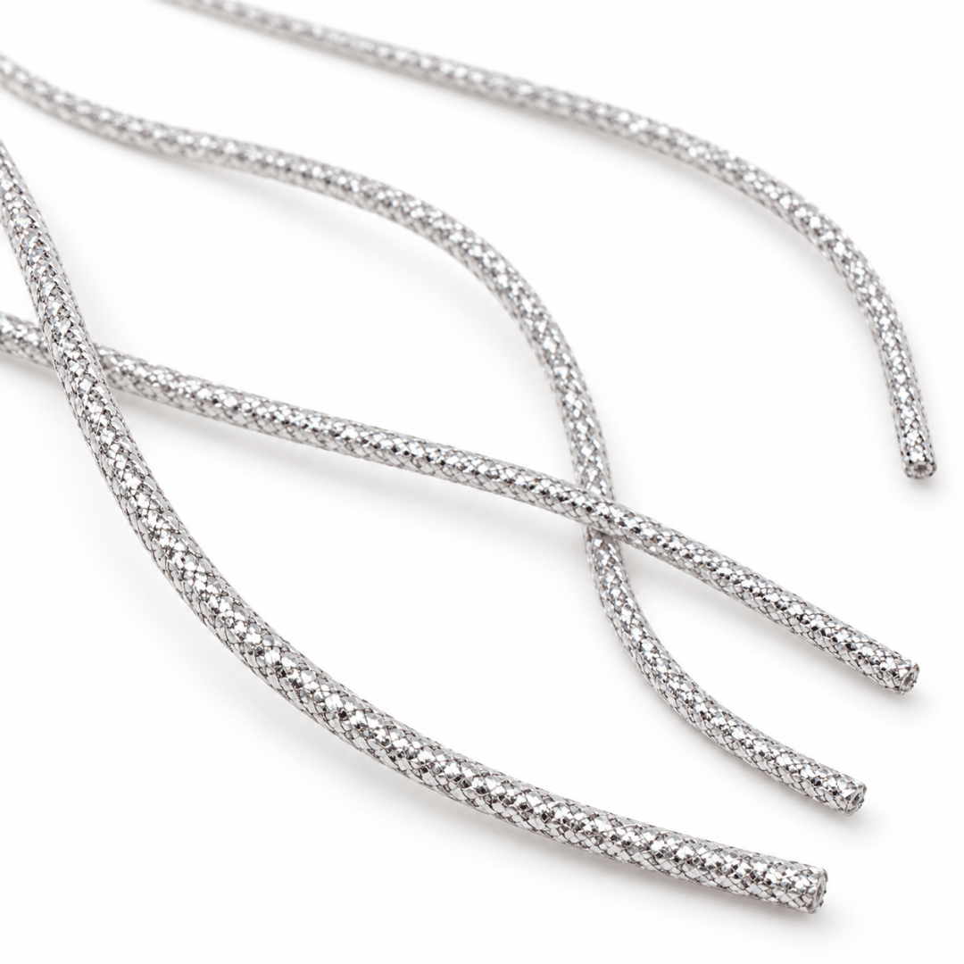 Haarbänder zum Einflechten Silber 10 Stück - FestivalStuff