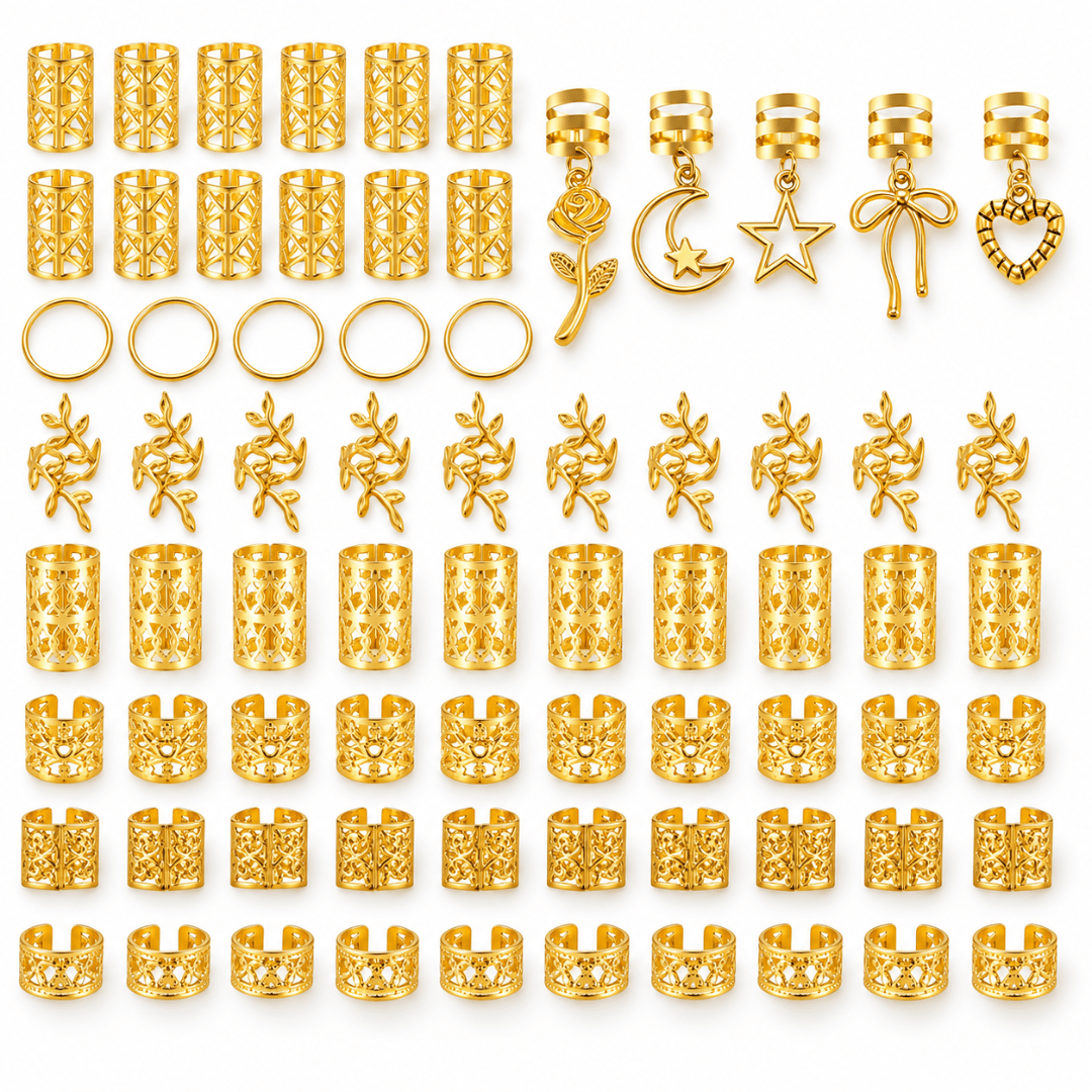 Haarringe Charm Mix Gold - FestivalStuff