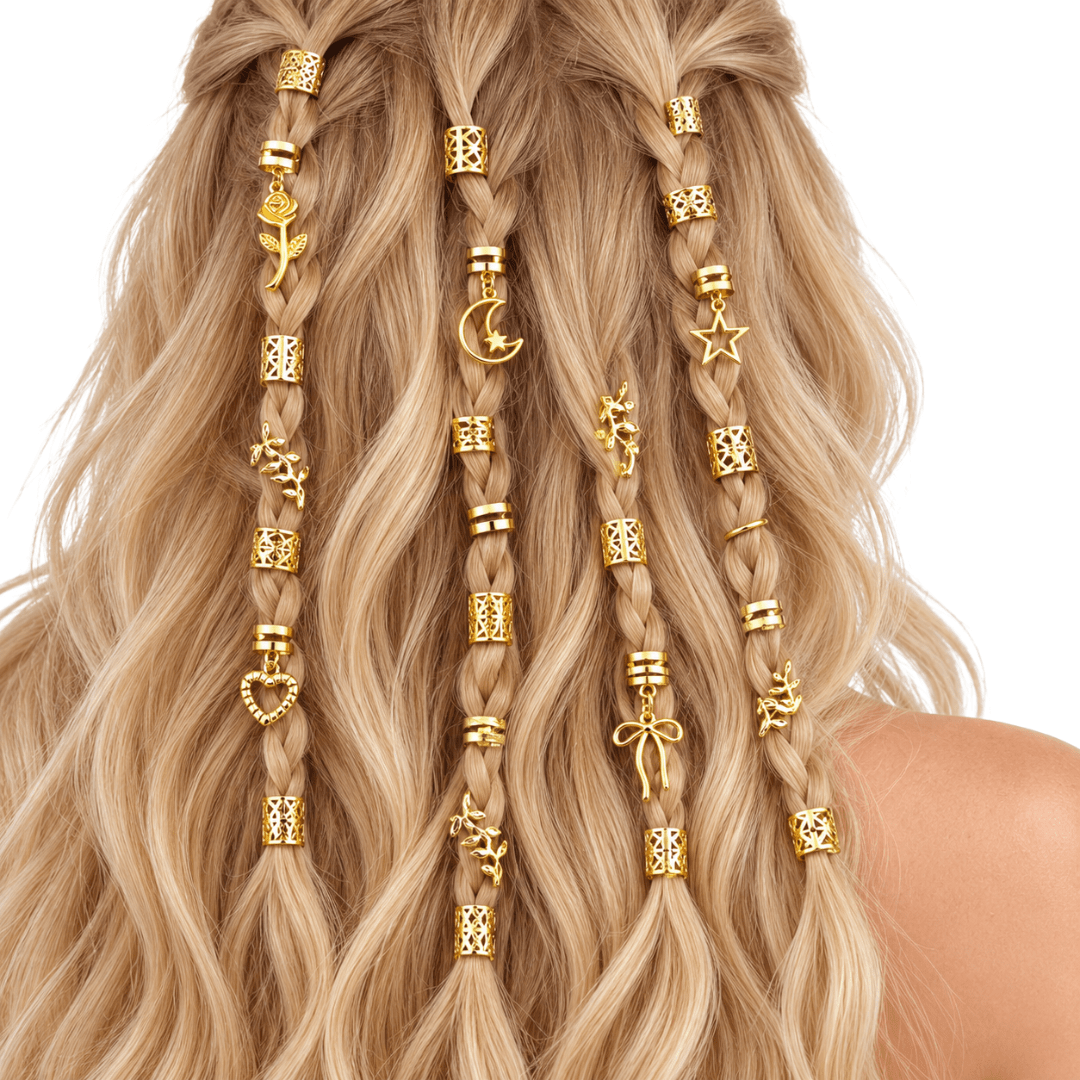 Haarringe Charm Mix Gold - FestivalStuff
