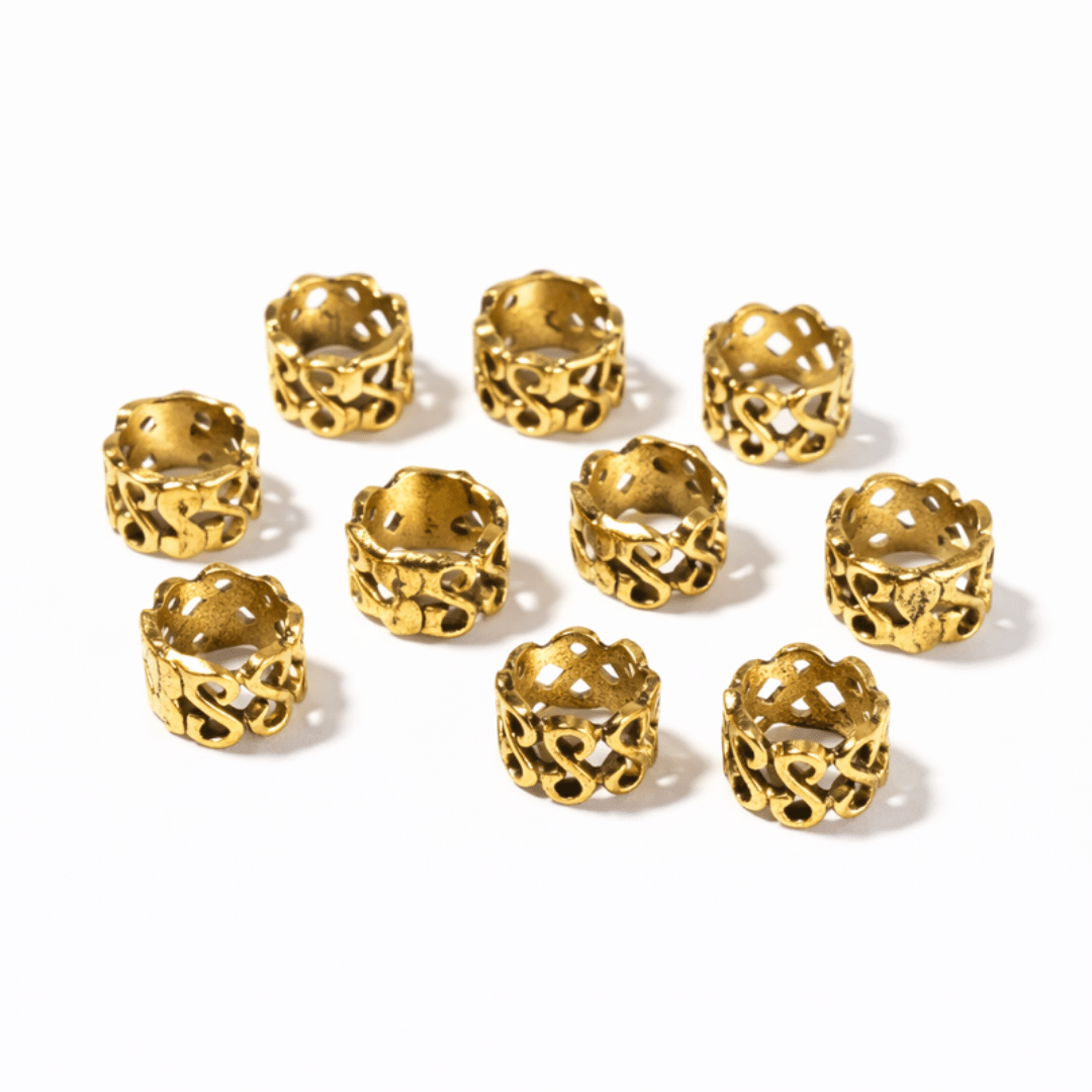 Haarringe Ornament Gold - FestivalStuff