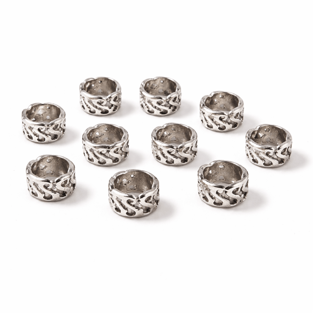 Haarringe Ornament Silber - FestivalStuff