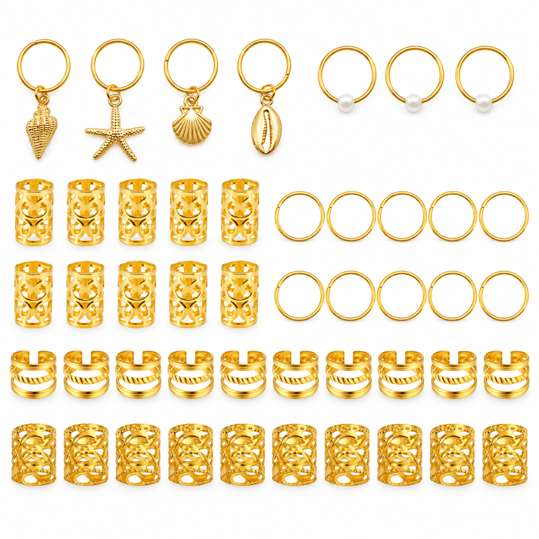 Haarringe Set Ozean Gold - FestivalStuff
