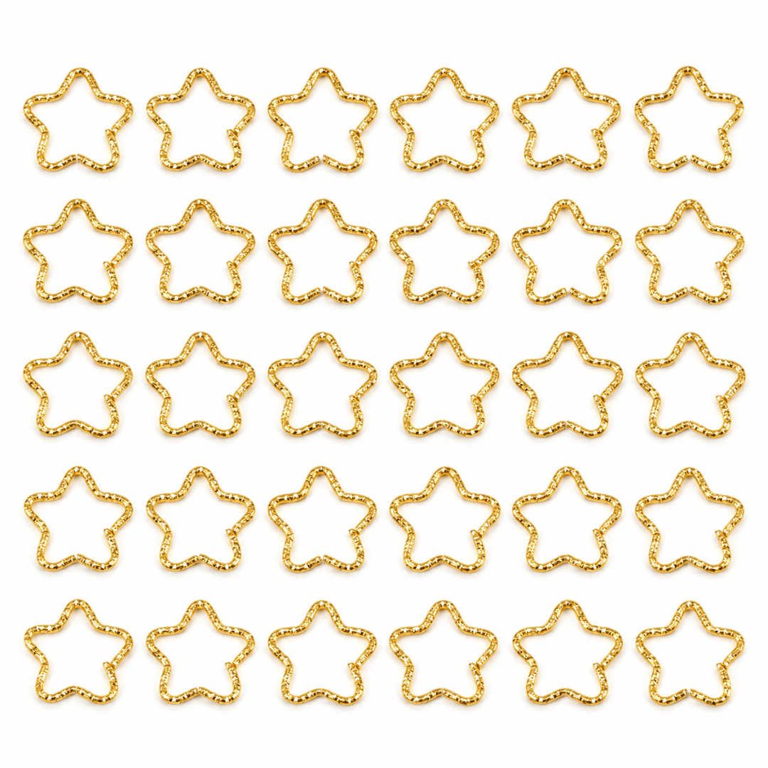 Haarringe Sterne Gold - FestivalStuff