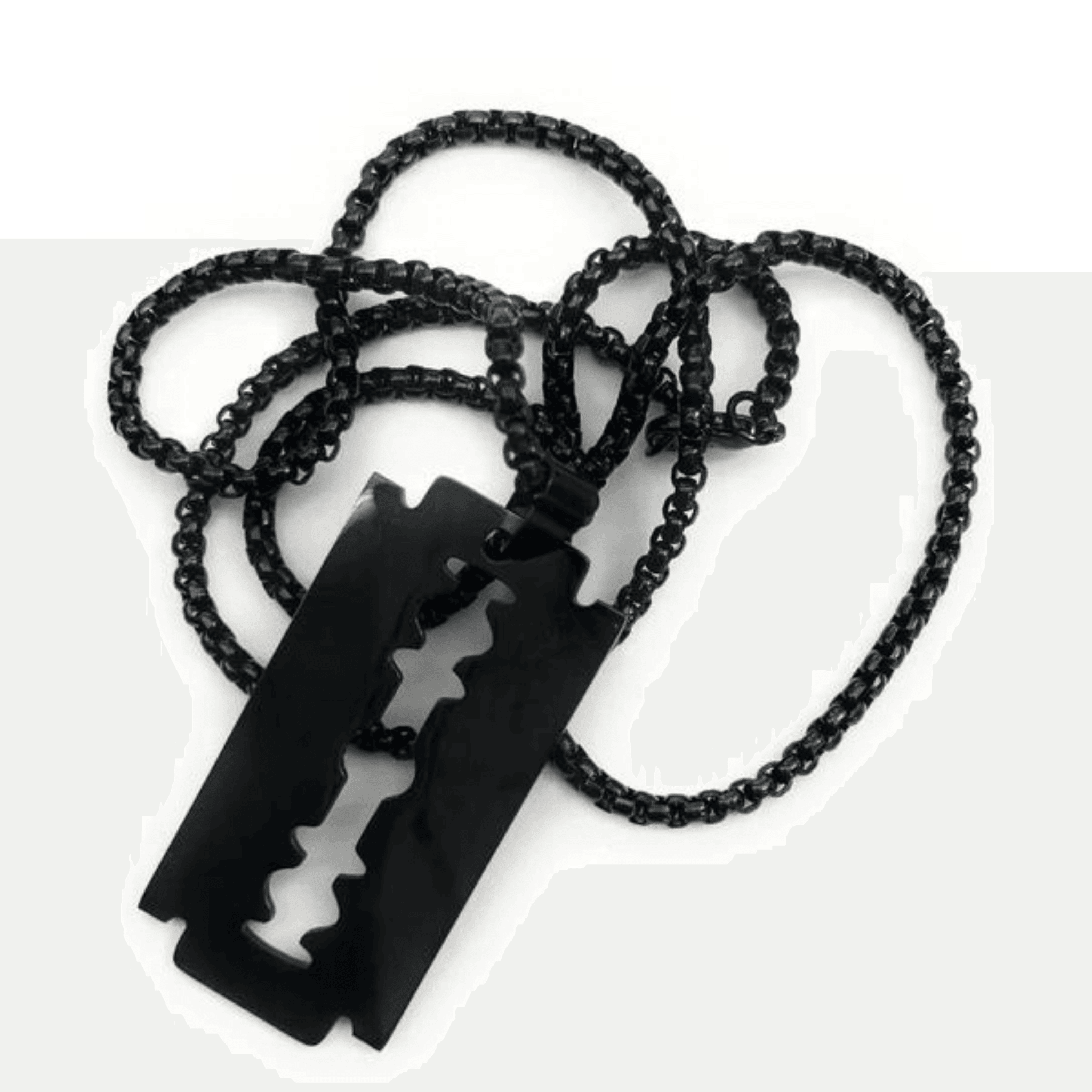 Halskette Rasierklinge mit Hackkarte - FestivalStuff