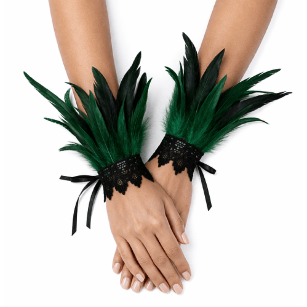Handgelenkmanschette mit Federn - FestivalStuff