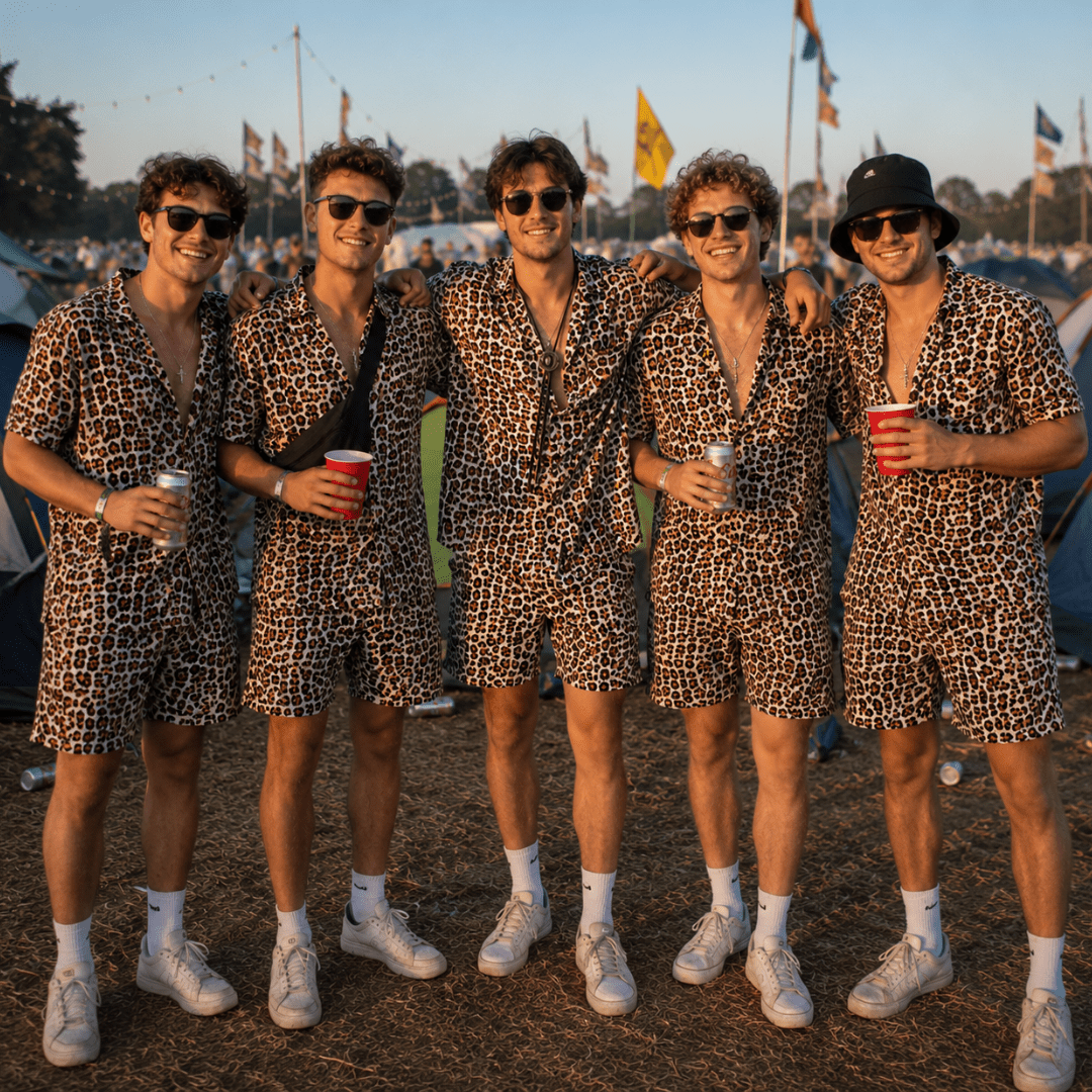 Herren Outfit Leopard 2 - teilig - FestivalStuff