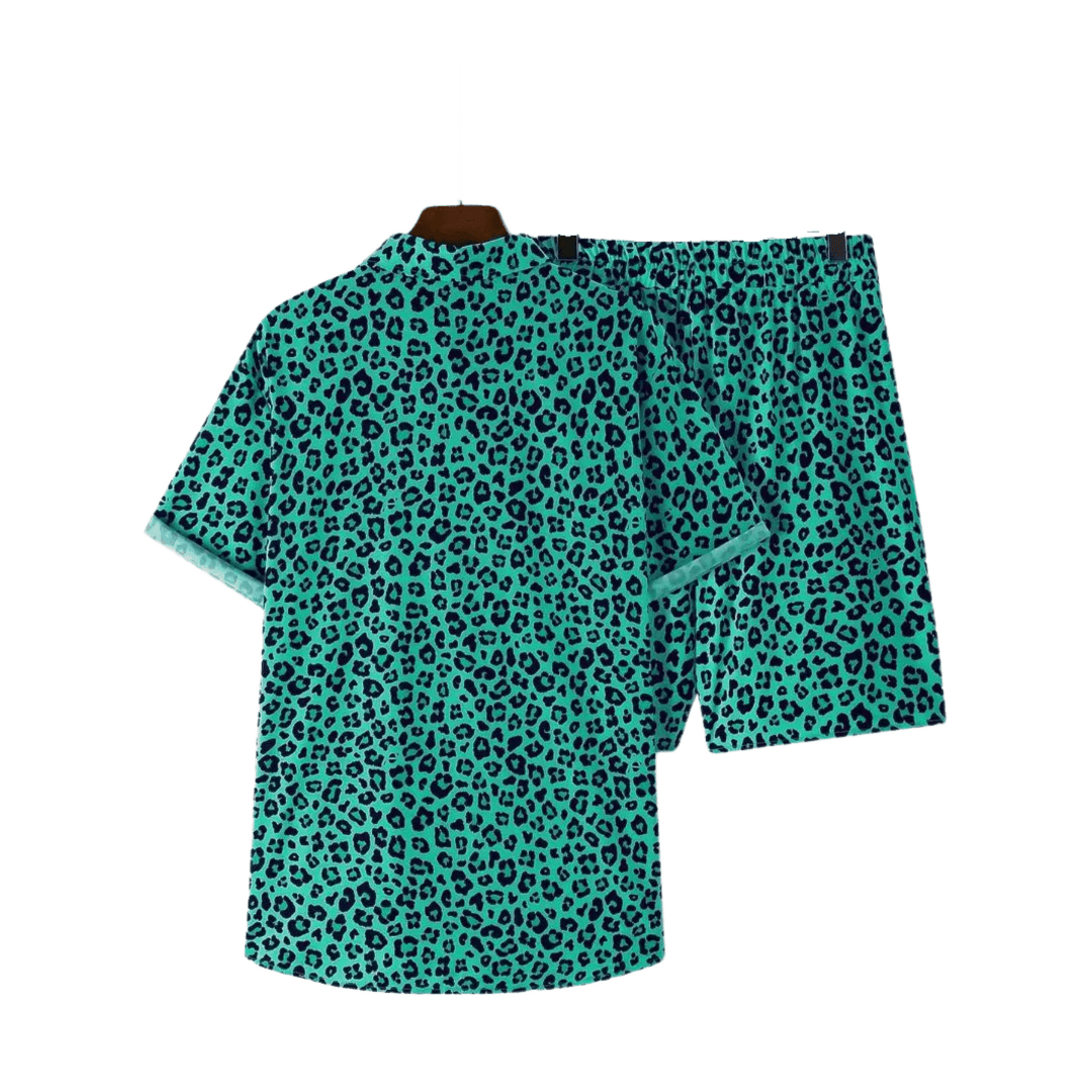 Herren Outfit Leopard Grün - 2 teilig  2 - FestivalStuff