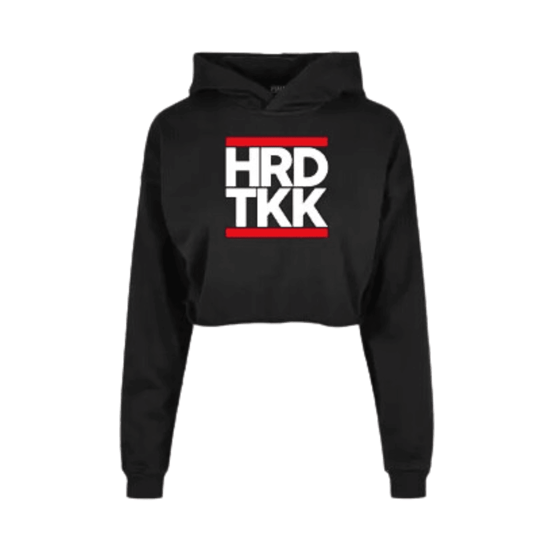 HRDTKK Oversized Cropped Hoodie - FestivalStuff